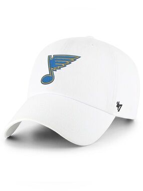 47 Brand St. Louis Blues Clean Up Adjustable Strap Hat NHL OSFM White
